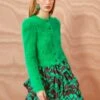 ULLA JOHNSON Aisha Cardigan - Emerald 2 ULLA JOHNSON Aisha Cardigan - Emerald -Chic Clothing Store ULLA JOHNSON Aisha Cardigan EMERALD 01 MAIN