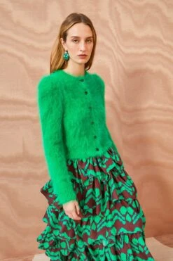 ULLA JOHNSON Aisha Cardigan - Emerald