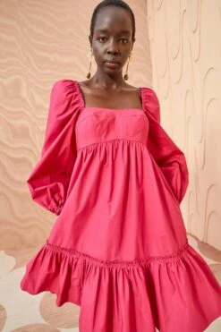 ULLA JOHNSON Alita Dress - Rosebud -Chic Clothing Store ULLA JOHNSON Alita Dress ROSEBUD 003