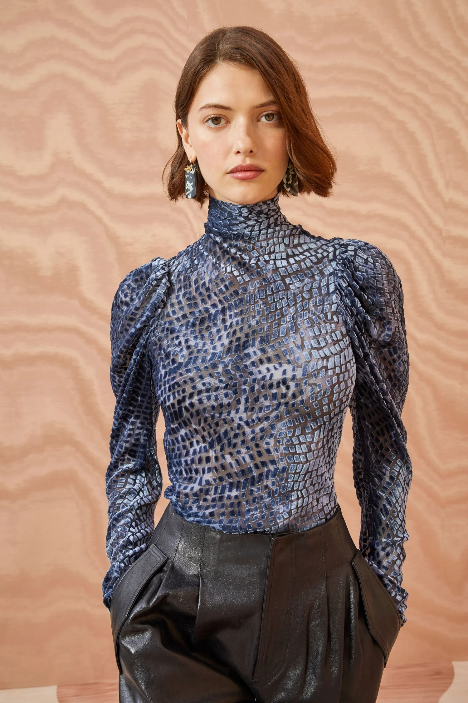 ULLA JOHNSON Althea Turtleneck - Marine 4 ULLA JOHNSON Althea Turtleneck - Marine - Image 2