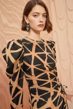 ULLA JOHNSON Amalie Dress - Onyx -Chic Clothing Store ULLA JOHNSON Amalie Dress ONYX 0115