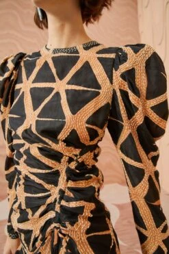 ULLA JOHNSON Amalie Dress - Onyx -Chic Clothing Store ULLA JOHNSON Amalie Dress ONYX 02 ALT