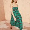 ULLA JOHNSON Amaliya Dress - Malachite -Chic Clothing Store ULLA JOHNSON Amaliya Dress MALACHITE 01 MAIN