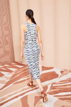 ULLA JOHNSON Amayah Dress - Indigo Ikat -Chic Clothing Store ULLA JOHNSON Amayah Dress INDIGO IKAT 03
