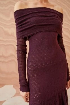 ULLA JOHNSON Ambrosia Dress - Mahogany -Chic Clothing Store ULLA JOHNSON Ambrosia Dress MAHOGANY 02 ALT