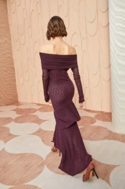 ULLA JOHNSON Ambrosia Dress - Mahogany -Chic Clothing Store ULLA JOHNSON Ambrosia Dress MAHOGANY 04