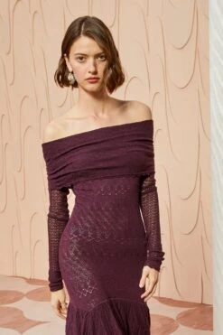 ULLA JOHNSON Ambrosia Dress - Mahogany -Chic Clothing Store ULLA JOHNSON Ambrosia Dress MAHOGANY 05