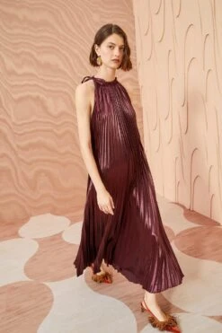 ULLA JOHNSON Amiko Dress - Mahogany -Chic Clothing Store ULLA JOHNSON Amiko Dress MAHOGANY 0040