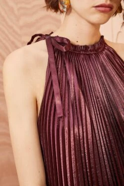 ULLA JOHNSON Amiko Dress - Mahogany -Chic Clothing Store ULLA JOHNSON Amiko Dress MAHOGANY 02 ALT