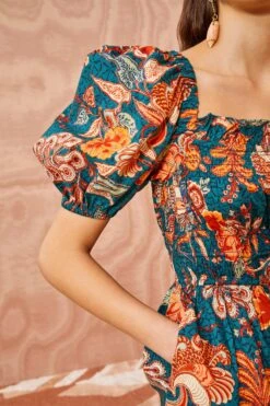 ULLA JOHNSON Arlo Playsuit - Delphinium -Chic Clothing Store ULLA JOHNSON Arlo Playsuit DELPHINIUM 03