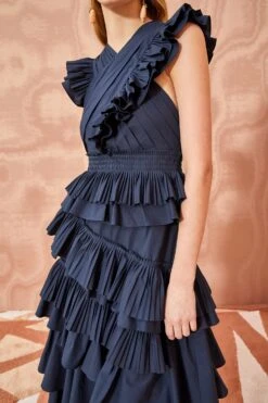 ULLA JOHNSON Aurore Dress - Midnight -Chic Clothing Store ULLA JOHNSON Aurore Dress MIDNIGHT 05
