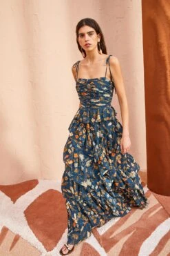 ULLA JOHNSON Aveline Gown - Moonlight Floral -Chic Clothing Store ULLA JOHNSON Aveline Gown MOONLIGHT FLORAL 03 4981e131 d928 4568 b7af ea4bf5e5992d