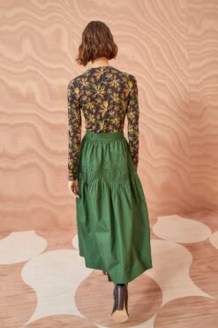 ULLA JOHNSON Blythe Skirt - Juniper -Chic Clothing Store ULLA JOHNSON Blythe Skirt JUNIPER 04