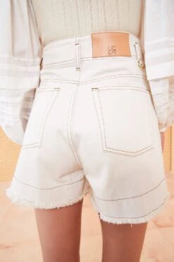 ULLA JOHNSON The Charlotte Short - Cowrie Wash -Chic Clothing Store ULLA JOHNSON CHARLOTTE SHORT COWRIE 03