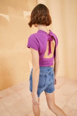 ULLA JOHNSON The Charlotte Short - Danube Medium Indigo Wash -Chic Clothing Store ULLA JOHNSON CHARLOTTE SHORT DANUBE 0029