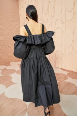 ULLA JOHNSON Caprice Dress - Noir -Chic Clothing Store ULLA JOHNSON Caprice Dress NOIR 03