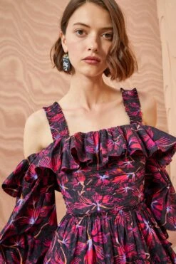 ULLA JOHNSON Caprice Dress - Zinnia -Chic Clothing Store ULLA JOHNSON Caprice Dress ZINNIA 05