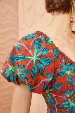 ULLA JOHNSON Cecile Dress - Tropical -Chic Clothing Store ULLA JOHNSON Cecile Dress TROPICAL 05