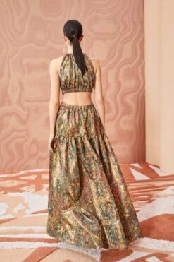 ULLA JOHNSON Celestina Gown - Woodland -Chic Clothing Store ULLA JOHNSON Celestina Gown WOODLAND 0192