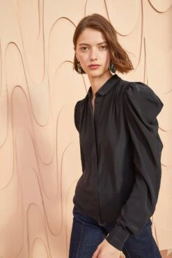 ULLA JOHNSON Dari Blouse - Noir -Chic Clothing Store ULLA JOHNSON Dara Blouse NOIR 03