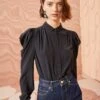ULLA JOHNSON Dari Blouse - Noir -Chic Clothing Store ULLA JOHNSON Dara Blouse NOIR 05