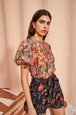 ULLA JOHNSON Dina Top - Coral Bloom