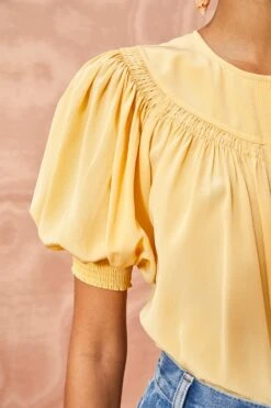 ULLA JOHNSON Dina Top - Dune -Chic Clothing Store ULLA JOHNSON Dina Top DUNE 05