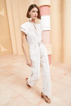 ULLA JOHNSON Eva Top - Blanc -Chic Clothing Store ULLA JOHNSON EVA TOP BLANC 03