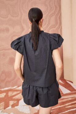 ULLA JOHNSON Evelyn Top - Noir -Chic Clothing Store ULLA JOHNSON EVELYN TOP NOIR 04