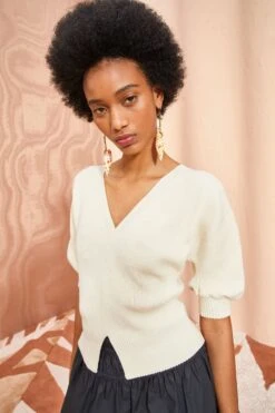 ULLA JOHNSON Eila Top - Chalk -Chic Clothing Store ULLA JOHNSON Eila Top CHALK 0092