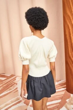 ULLA JOHNSON Eila Top - Chalk -Chic Clothing Store ULLA JOHNSON Eila Top CHALK 0113