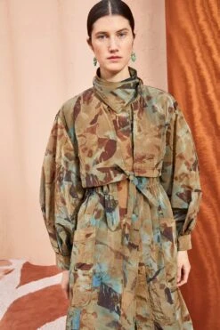 ULLA JOHNSON Elettra Trench - Chalcedony -Chic Clothing Store ULLA JOHNSON Elettra Trench CHALCEDONY 0104