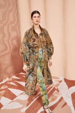 ULLA JOHNSON Elettra Trench - Chalcedony -Chic Clothing Store ULLA JOHNSON Elettra Trench CHALCEDONY 01 MAIN