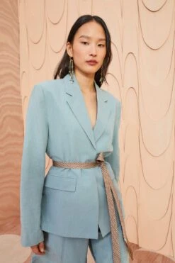 ULLA JOHNSON Ellery Jacket - Agave -Chic Clothing Store ULLA JOHNSON Ellery Jacket AGAVE 0184