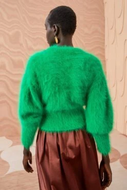 ULLA JOHNSON Emira Pullover - Emerald 11 ULLA JOHNSON Emira Pullover - Emerald -Chic Clothing Store ULLA JOHNSON Emira Pullover EMERALD 0083