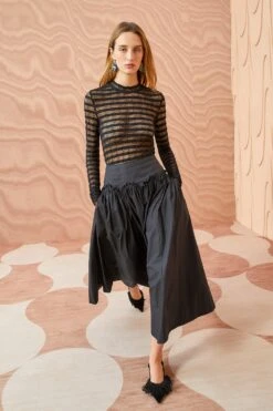 ULLA JOHNSON Emmy Skirt - Noir -Chic Clothing Store ULLA JOHNSON Emmy Skirt NOIR 01 MAIN