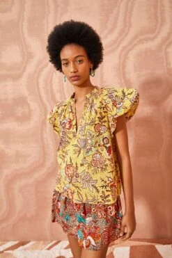 ULLA JOHNSON Evelyn Top - Calla Lily -Chic Clothing Store ULLA JOHNSON Evelyn Top CALLA LILY 05