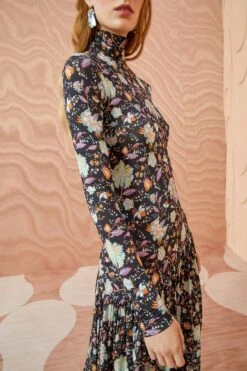 ULLA JOHNSON Fernanda Dress - Nuit -Chic Clothing Store ULLA JOHNSON Fernanda Dress NUIT 02 ALT