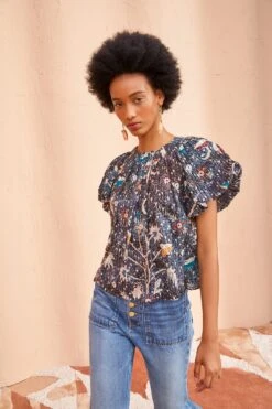 ULLA JOHNSON Flo Top - Jet 9 ULLA JOHNSON Flo Top - Jet -Chic Clothing Store ULLA JOHNSON Flo Top JET 03