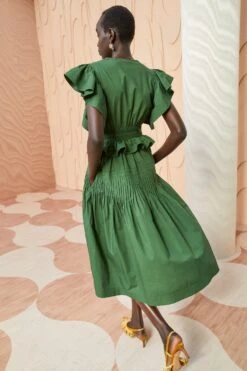 ULLA JOHNSON Florence Dress - Juniper -Chic Clothing Store ULLA JOHNSON Florence Dress JUNIPER 04