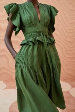 ULLA JOHNSON Florence Dress - Juniper -Chic Clothing Store ULLA JOHNSON Florence Dress JUNIPER 05