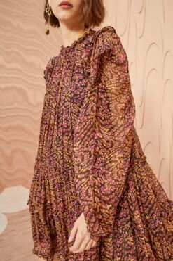 ULLA JOHNSON Gaelle Dress - Pomegranate -Chic Clothing Store ULLA JOHNSON Gaelle Dress POMEGRANATE 03