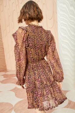 ULLA JOHNSON Gaelle Dress - Pomegranate -Chic Clothing Store ULLA JOHNSON Gaelle Dress POMEGRANATE 04