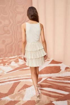 ULLA JOHNSON Georgia Dress - Cobblestone -Chic Clothing Store ULLA JOHNSON Georgia Dress COBBLESTONE 04