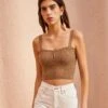 ULLA JOHNSON Giselle Top - Chestnut -Chic Clothing Store ULLA JOHNSON Giselle Top CHESTNUT 01 MAIN