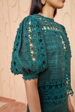 ULLA JOHNSON Gita Top - Cypress 9 ULLA JOHNSON Gita Top - Cypress -Chic Clothing Store ULLA JOHNSON Gita Top CYPRESS 0091