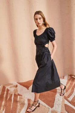 ULLA JOHNSON Golda Dress - Noir 11 ULLA JOHNSON Golda Dress - Noir -Chic Clothing Store ULLA JOHNSON Golda Dress NOIR 0121