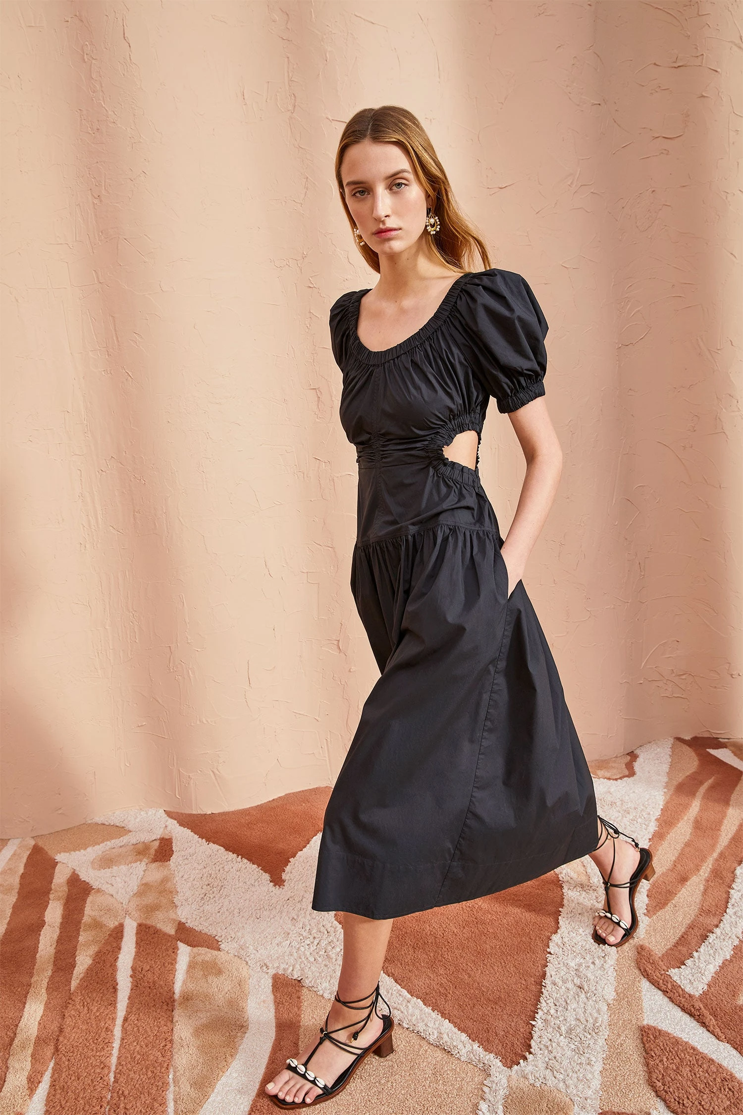 ULLA JOHNSON Golda Dress - Noir 7 ULLA JOHNSON Golda Dress - Noir - Image 5