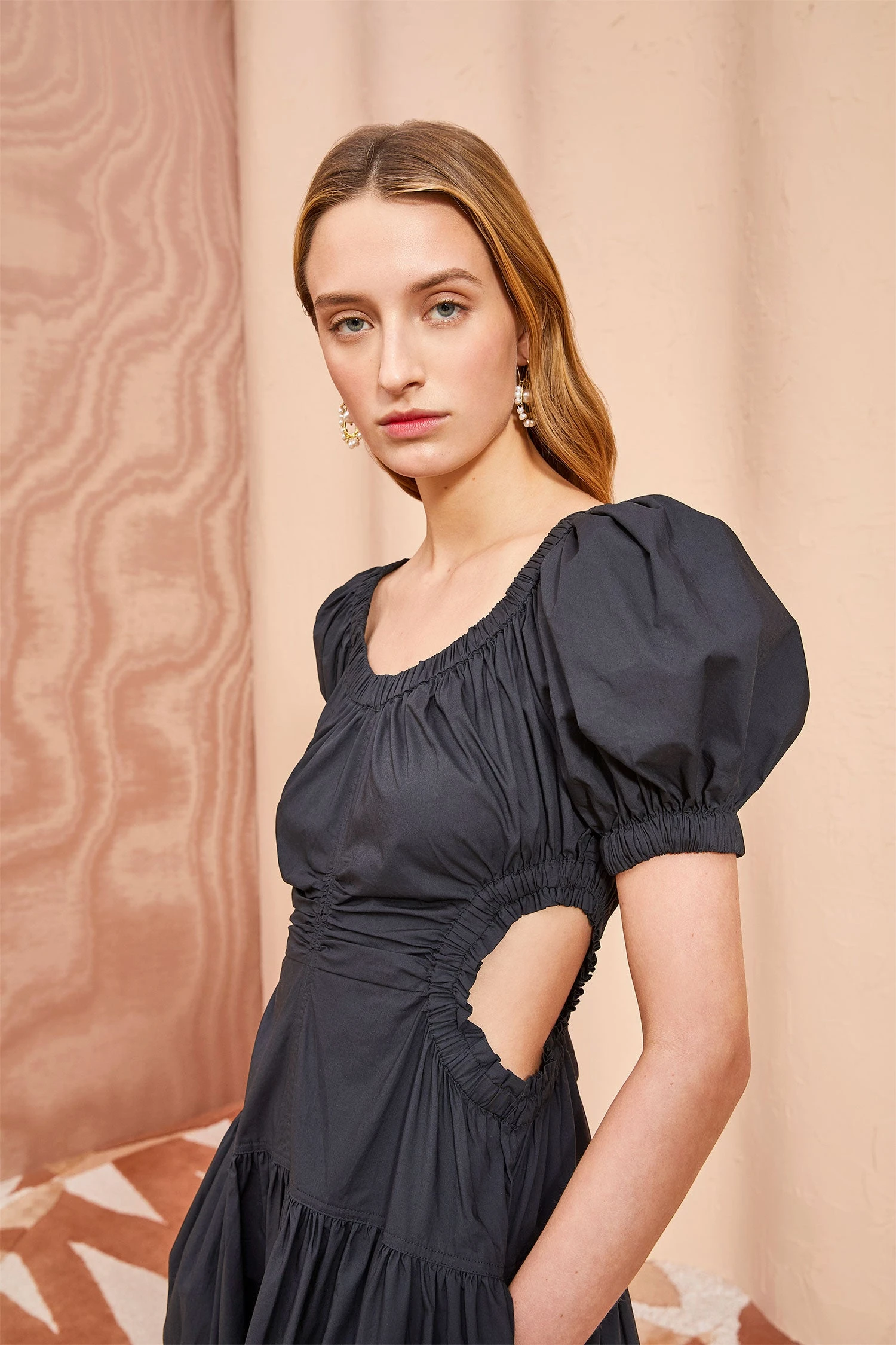 ULLA JOHNSON Golda Dress - Noir 4 ULLA JOHNSON Golda Dress - Noir - Image 2
