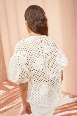 ULLA JOHNSON Grace Top - Pearl -Chic Clothing Store ULLA JOHNSON Grace Top PEARL 04